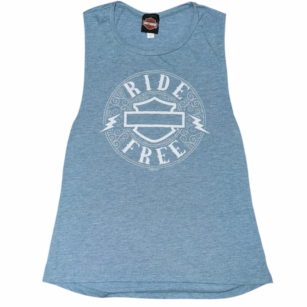 Harley-Davidson Teal 'Ride Free' Tank Top